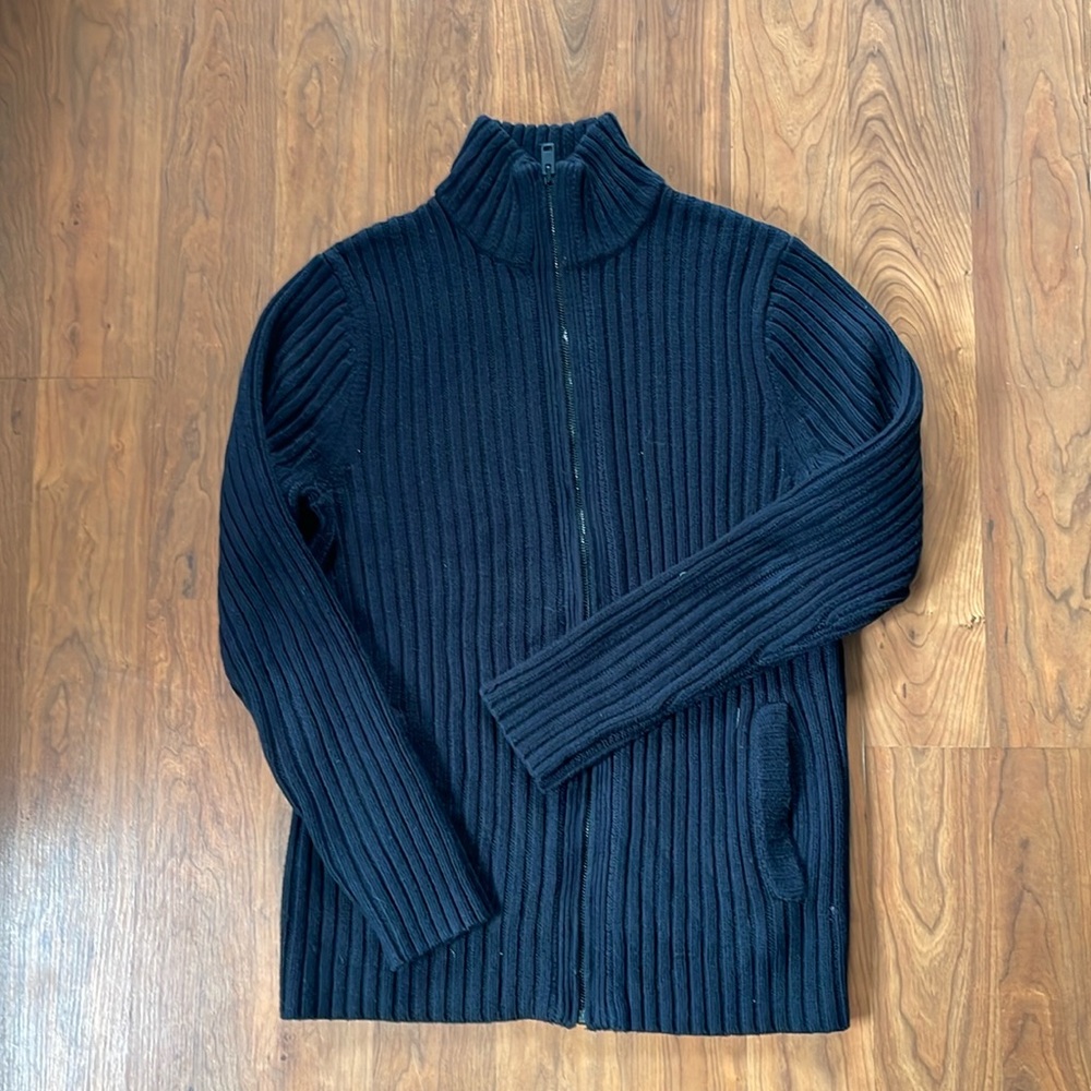 Express Black Full Zip Sweater